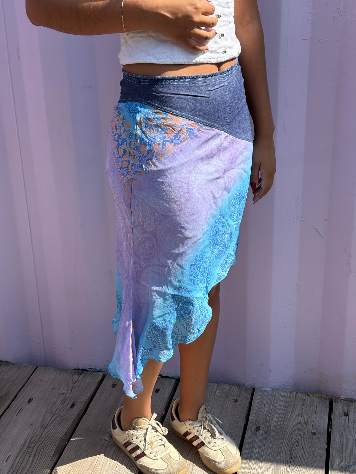 Diagonal Mesh Skirt