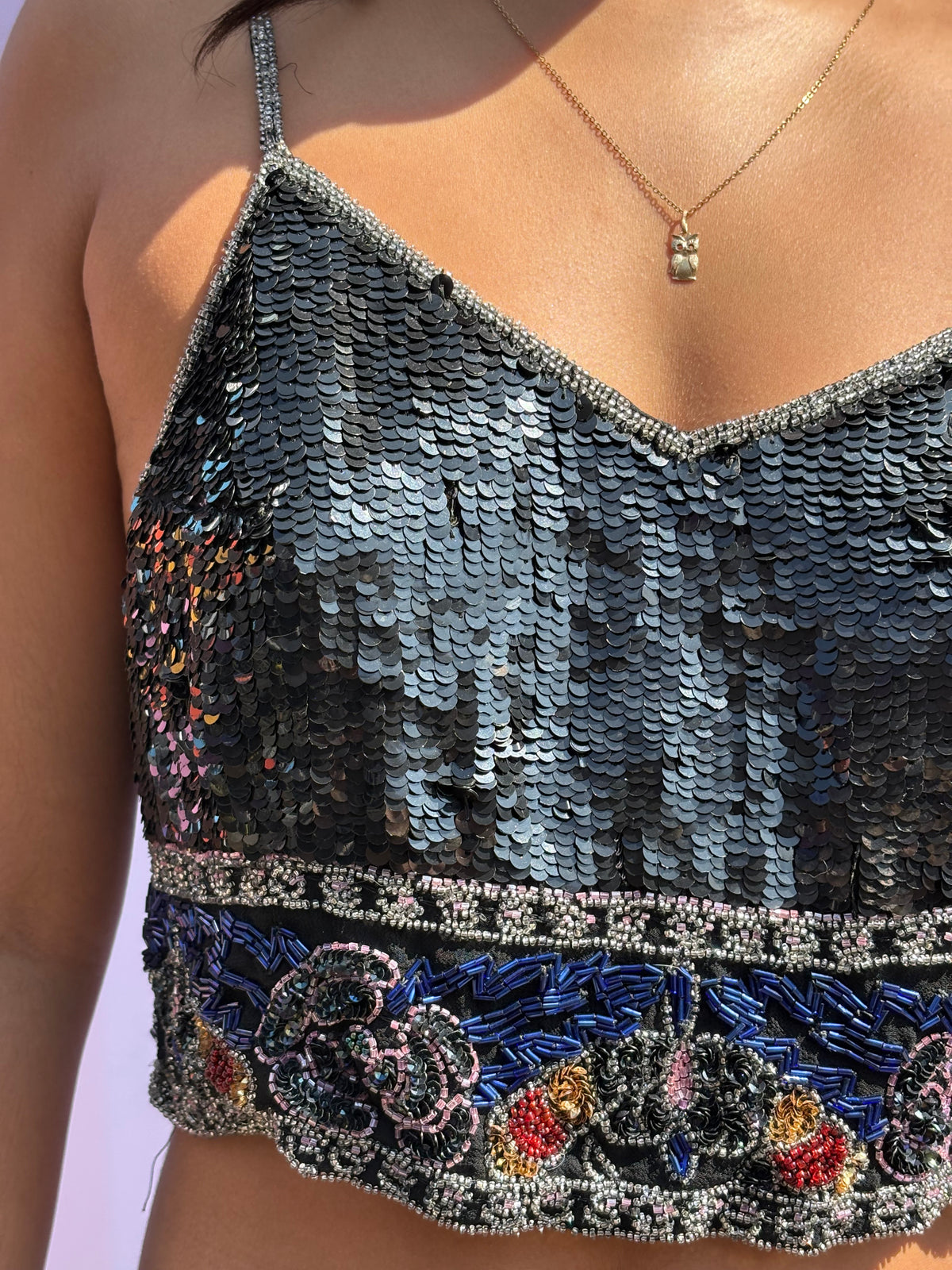 Vintage Miss Selfridge Sequin Cami