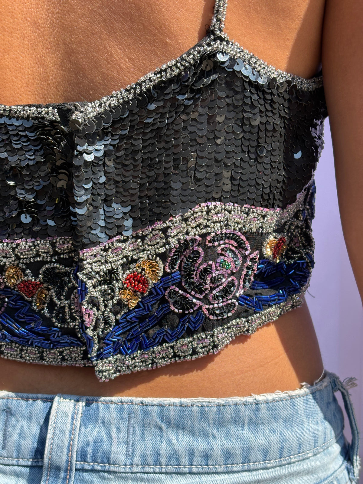 Vintage Miss Selfridge Sequin Cami