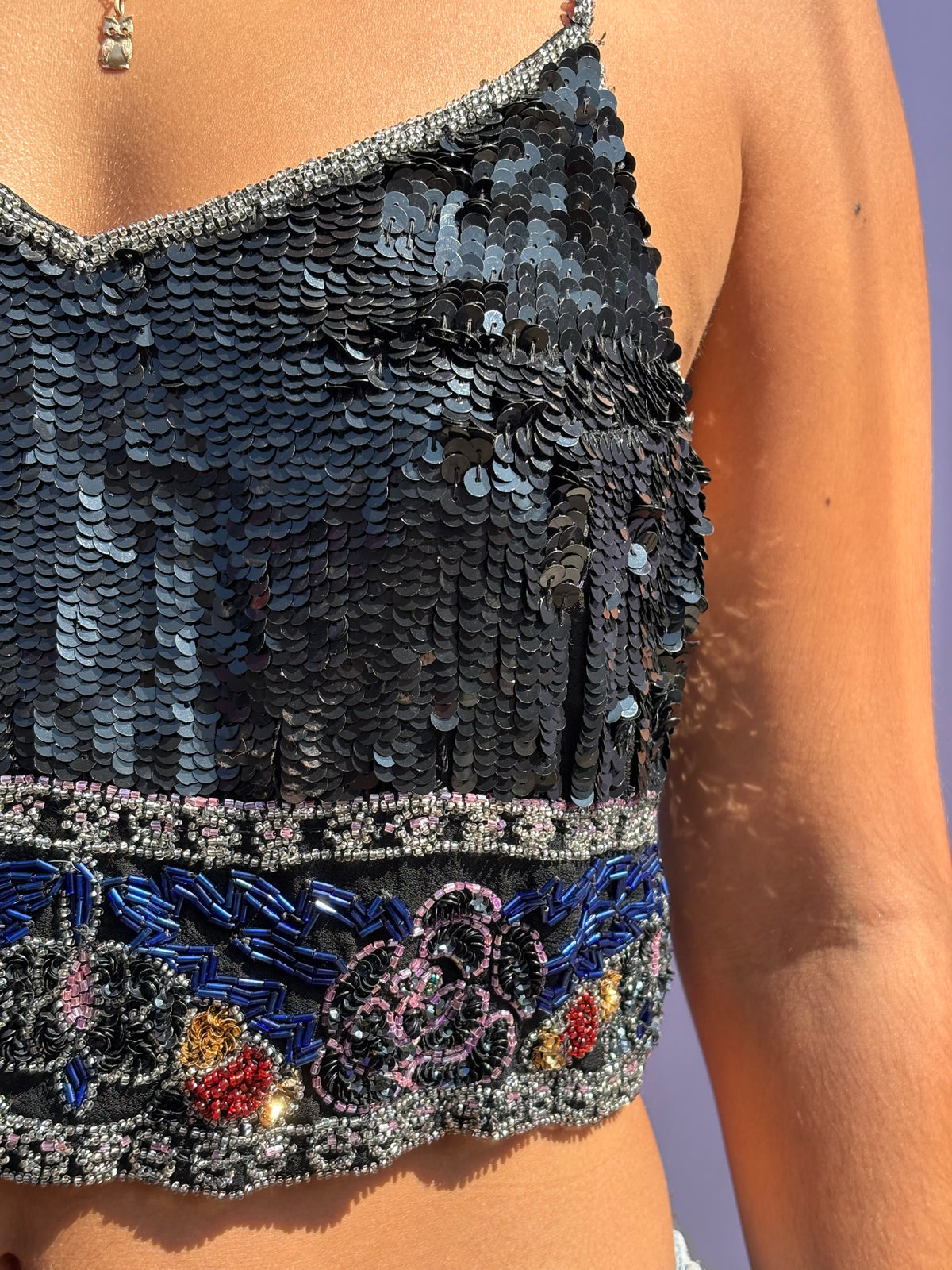 Vintage Miss Selfridge Sequin Cami