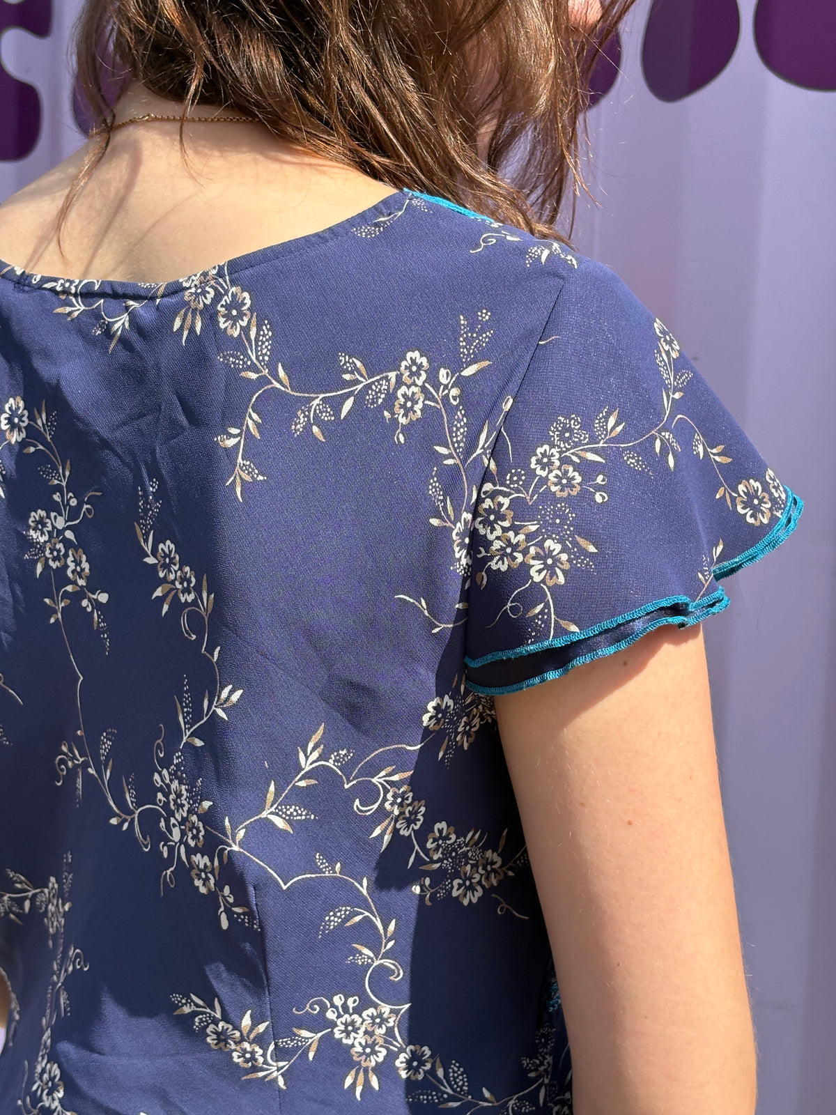 Floral beaded sequin top