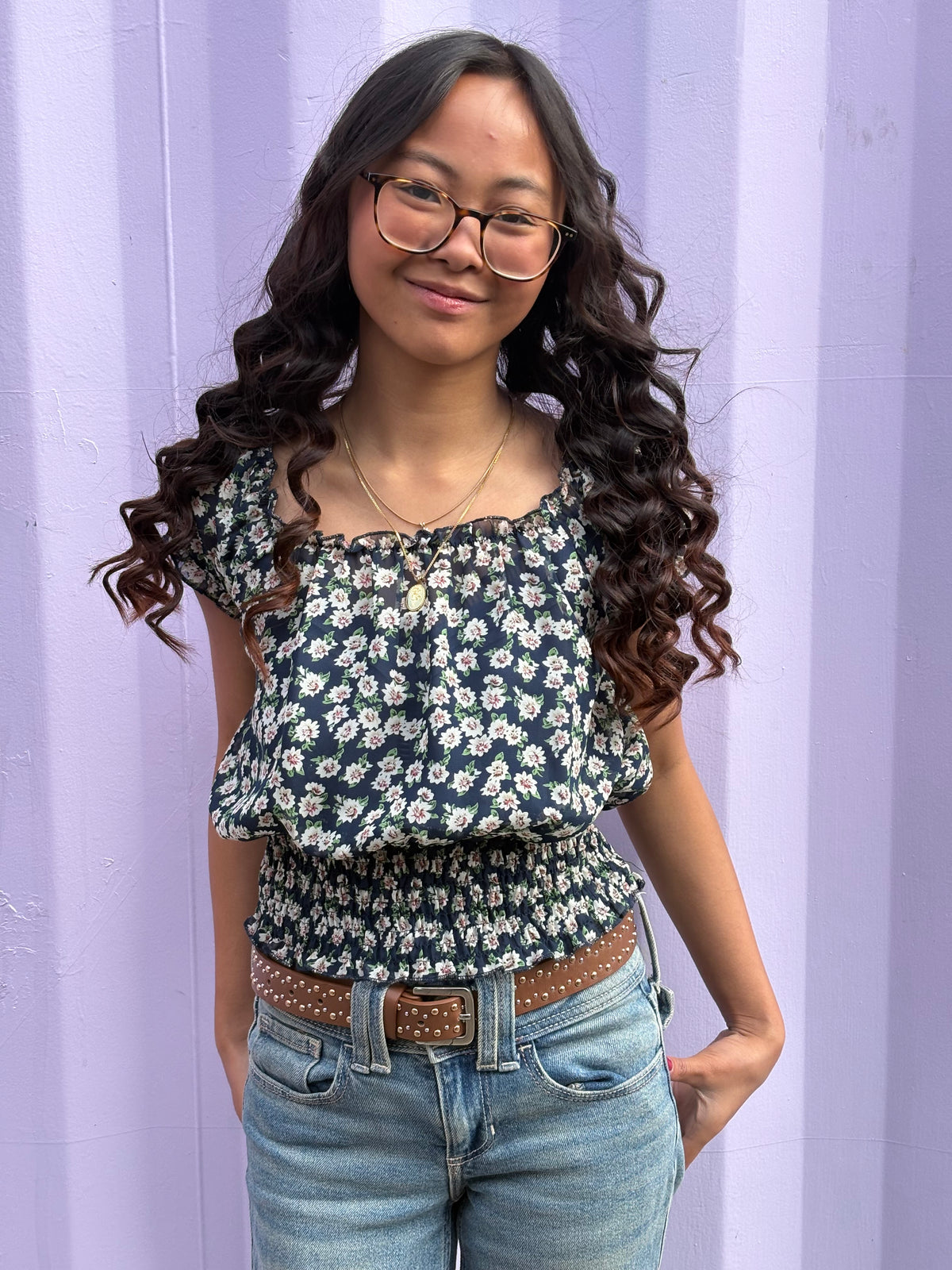 Mesh Floral Bunch Top