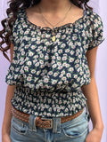Mesh Floral Bunch Top