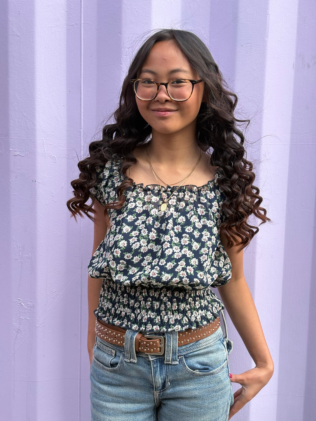 Mesh Floral Bunch Top